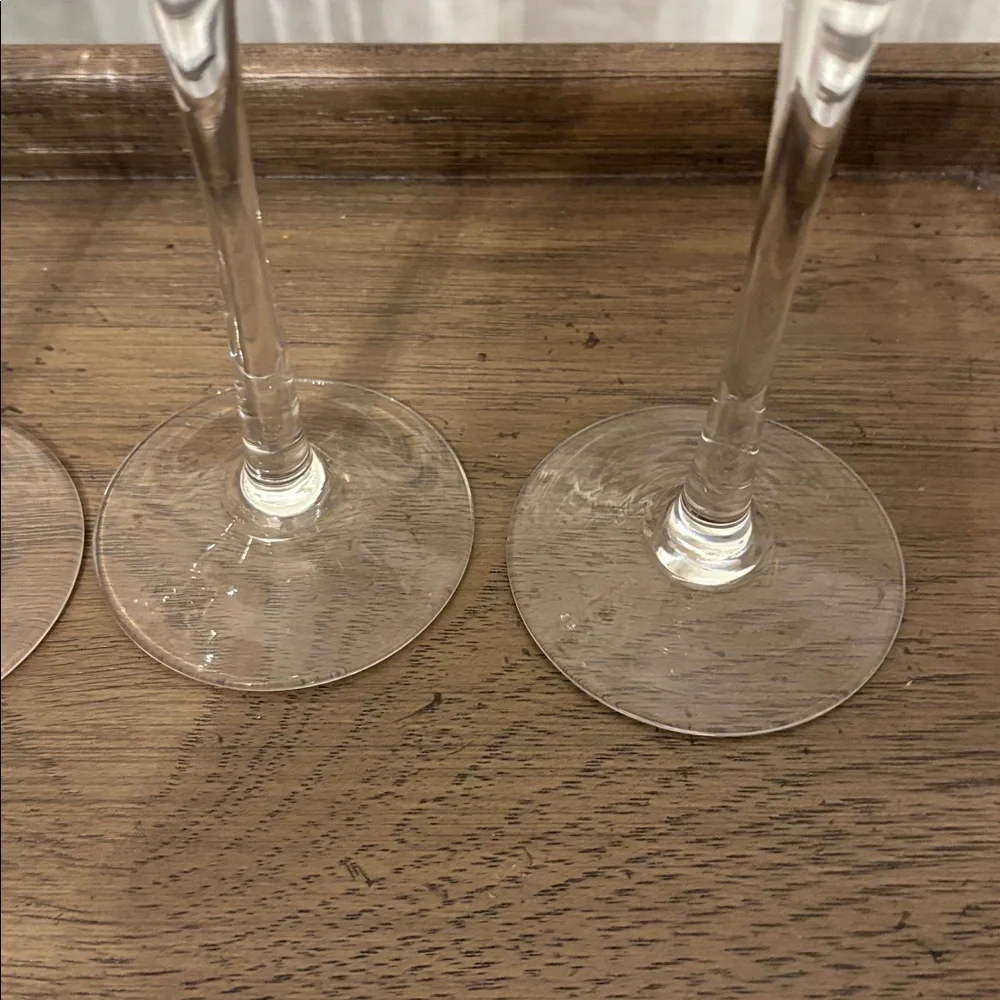 Pier 1 Engraved Champagne Flutes (4)